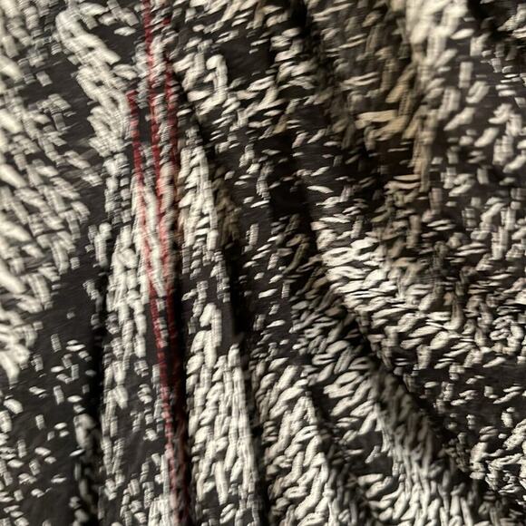 Dress Rag & Bone midi grey - black red printed fabric size 8  sheer fabric - Picture 6 of 11